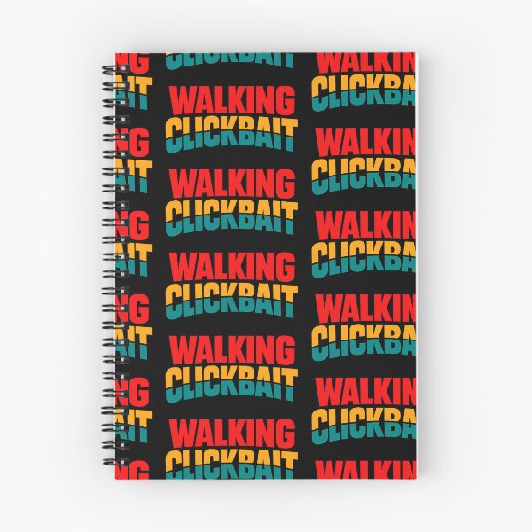 Item preview, Walking Clickbait Funny Social Media Typography Shirt designed and sold by TeeTimeTreasure.