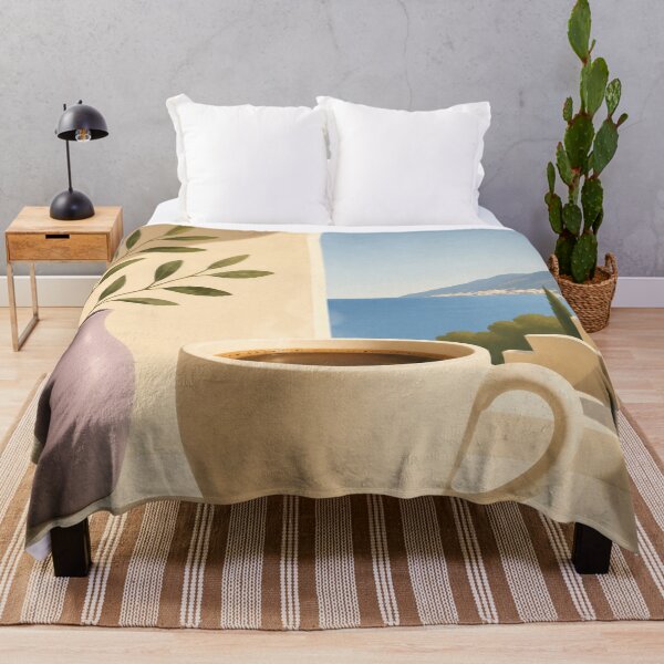 Item preview, Mediterranean Morning Coffee | Cozy Minimalist Coffee Art designed and sold by joycrysstudio.