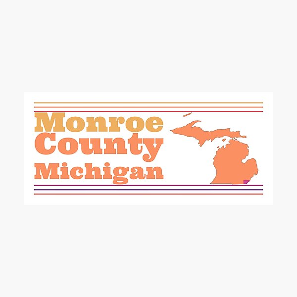 Item preview, Monroe County Michigan Highlighted on State Map designed and sold by TheIconSmith.