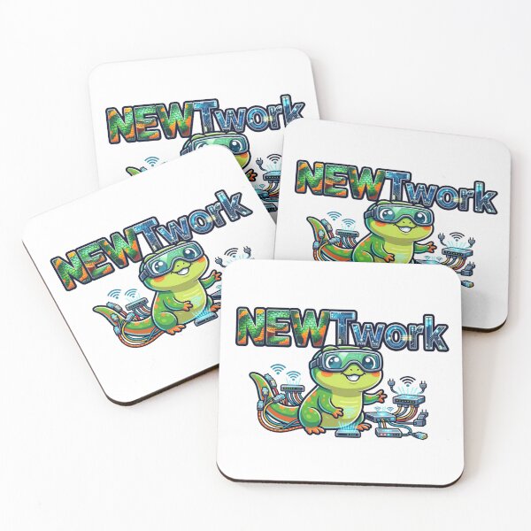 Item preview, NEWTwork Tech Salamander Wordplay Sticker designed and sold by Imaginarium of Chaos falcon88 .