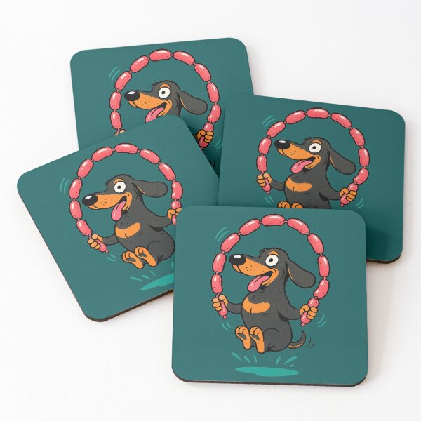 Item preview, Sausage Dog Skipping Sausages designed and sold by BrambleBox.
