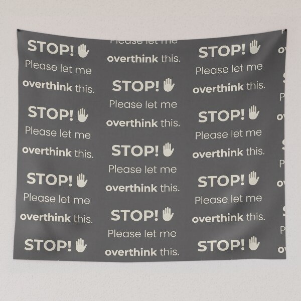 Item preview, Stop Please Let Me Overthink This Shirt Design | Sarcastic Overthinking Typography Design | Introvert Humor Graphic | Minimalist Mental Health Quote designed and sold by SergioMiklos.