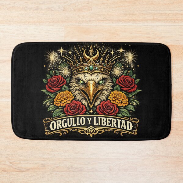 Item preview, Orgullo y Libertad Crown Eagle T-Shirt | Mexican Pride Floral Independence Design designed and sold by irfanshikh.