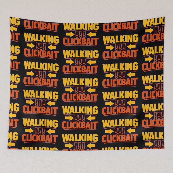 Item preview, Walking Clickbait Funny Internet Humor Typography Shirt designed and sold by TeeTimeTreasure.