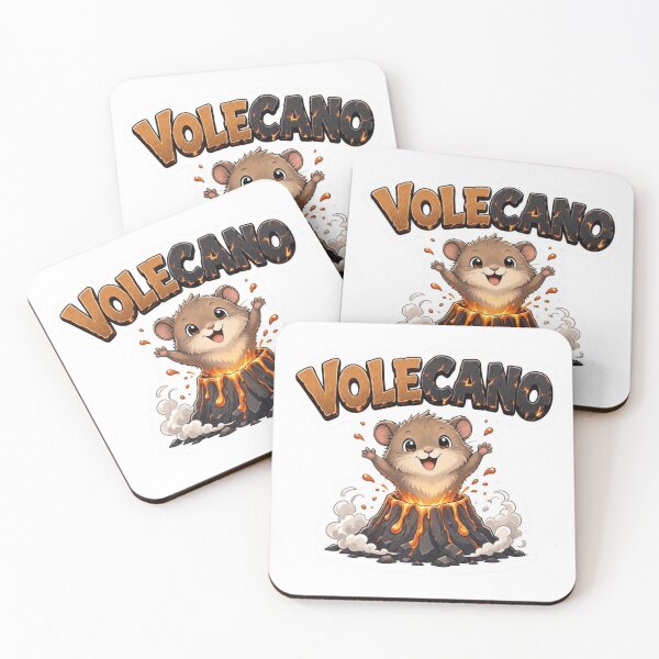 Item preview, VOLEcano Volcano Vole Wordplay Sticker designed and sold by Imaginarium of Chaos falcon88 .