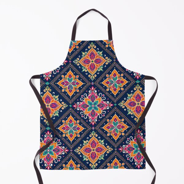 Item preview, Colorful Rangoli Geometry Seamless Pattern | Indian Mandala Fabric Print | Boho Folk Art Textile Design designed and sold by lavanya11.