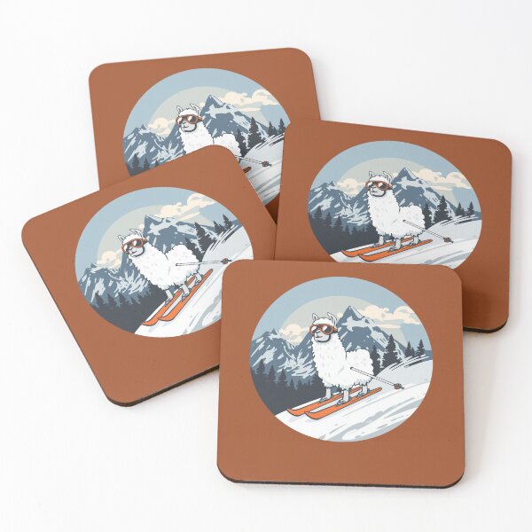 Item preview, Cute Fluffy Skiing Llama Mountain Adventure Emblem DolomitI designed and sold by SlothcoreVibes.