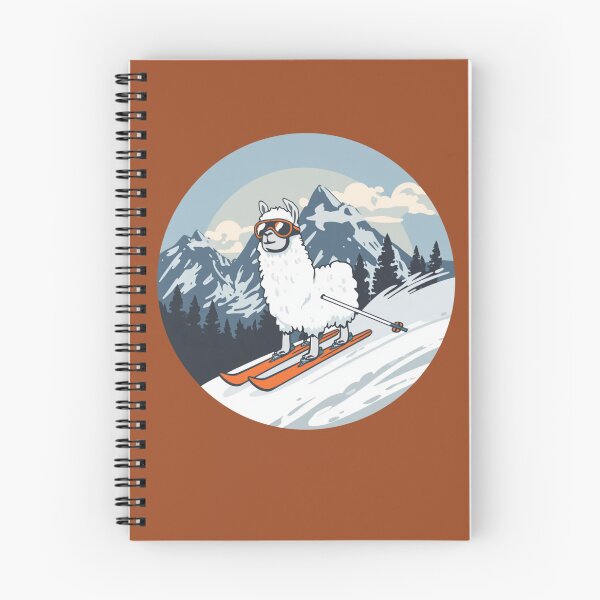 Item preview, Cute Fluffy Skiing Llama Mountain Adventure Emblem DolomitI designed and sold by SlothcoreVibes.