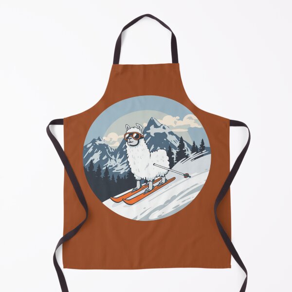 Item preview, Cute Fluffy Skiing Llama Mountain Adventure Emblem DolomitI designed and sold by SlothcoreVibes.