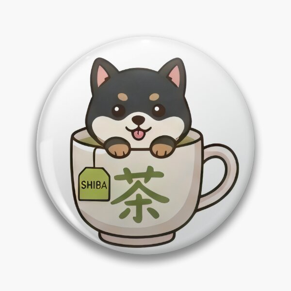 Item preview, Black Shibainu & Green Tea designed and sold by Black Cat Matters.