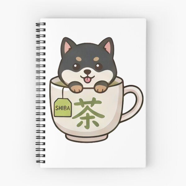 Item preview, Black Shibainu & Green Tea designed and sold by Black Cat Matters.