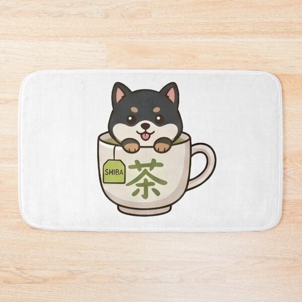 Item preview, Black Shibainu & Green Tea designed and sold by Black Cat Matters.