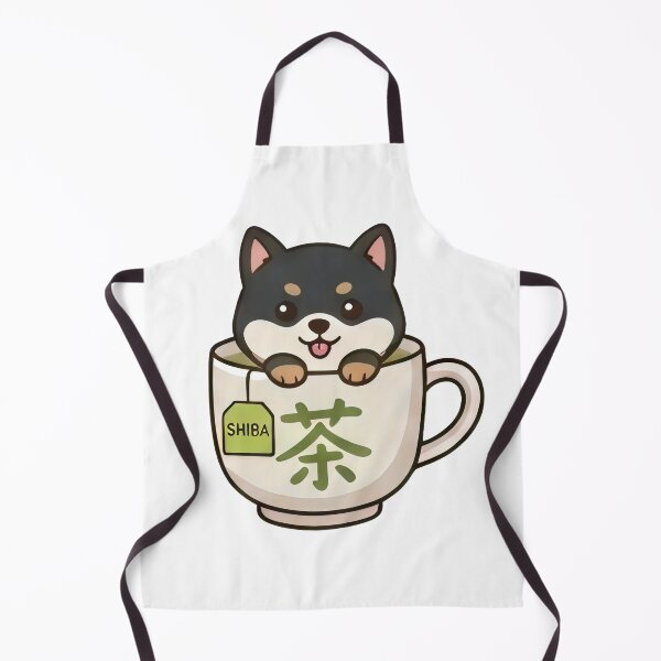 Item preview, Black Shibainu & Green Tea designed and sold by Black Cat Matters.