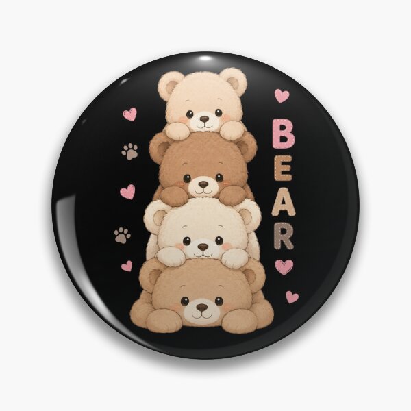 Item preview, Cute Teddy Bear Stack Kawaii Art designed and sold by 0606PM.