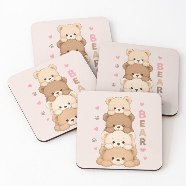 Item preview, Cute Teddy Bear Stack Kawaii Art designed and sold by 0606PM.