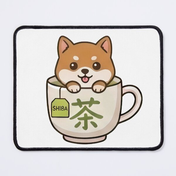 Item preview, Shibainu & Green Tea designed and sold by Black Cat Matters.