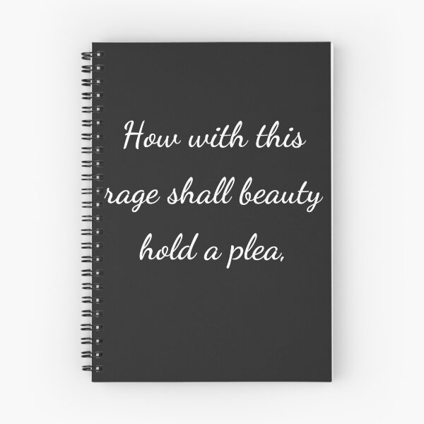 Item preview, “How with this rage shall beauty hold a plea,” - handwriting white designed and sold by ariksworld.