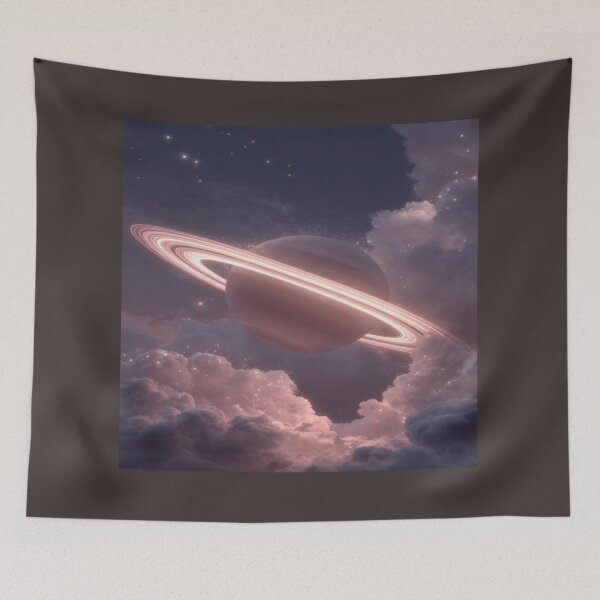 Item preview, Cosmic Pink Planet Space Scene Artwork  designed and sold by NivyasArtistry.