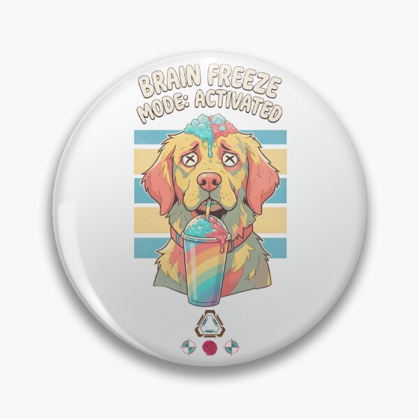 Item preview, Brain Freeze Mode Activated - Cute Golden Retriever Slushy Lover designed and sold by Whimsy Trail Co.
