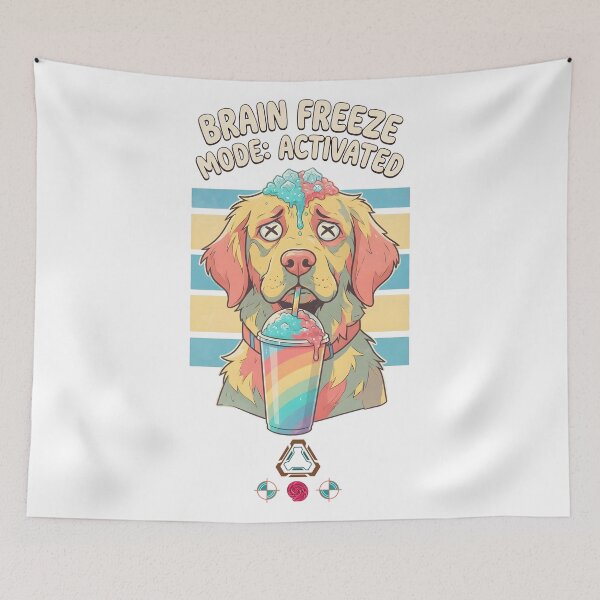 Item preview, Brain Freeze Mode Activated - Cute Golden Retriever Slushy Lover designed and sold by Whimsy Trail Co.
