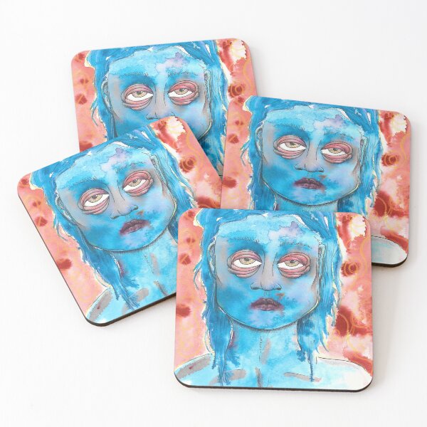 Item preview, At a Party Acting Like it's Fine Burnout Watercolor Painting Messy designed and sold by BOKEbyTC.