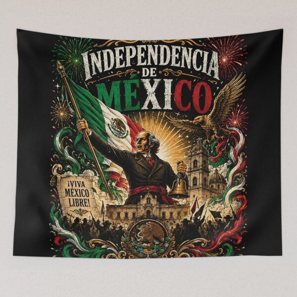 Item preview, Independencia de Mexico Historic Revolution T-Shirt | Viva Mexico Libre Patriotic Graphic designed and sold by irfanshikh.