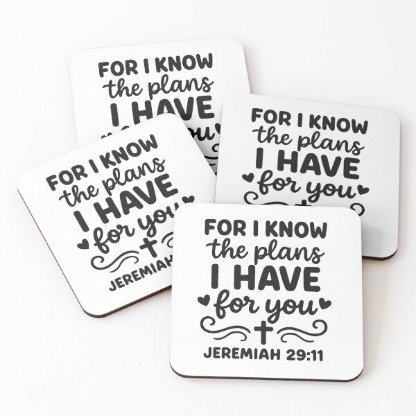 Item preview, For I Know the plans I have for you, Jeremiah 29 11, Bible verse designed and sold by Avara-Creative.