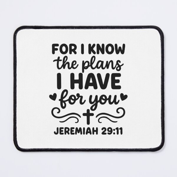 Item preview, For I Know the plans I have for you, Jeremiah 29 11, Bible verse designed and sold by Avara-Creative.