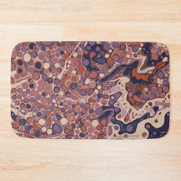 Item preview, Mauve Purple Plum Fluid Cellular Marble Abstract Art designed and sold by GrinGalore.