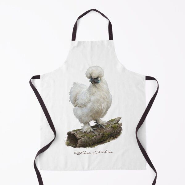 Item preview, Silkie Chicken on Wooden Log Bird Illustration designed and sold by Takeda-art.