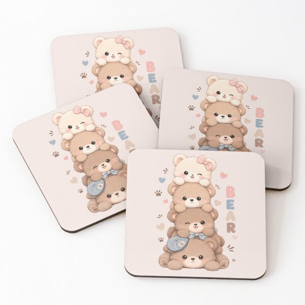 Item preview, Cute Kawaii Stacked Teddy Bears designed and sold by 0606PM.