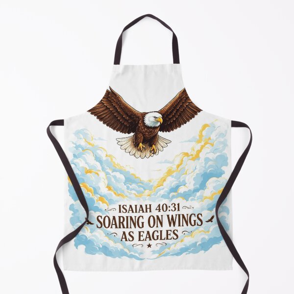 Item preview, Eagle soaring above clouds with Scripture-inspired by Isaiah 40:31 designed and sold by DVerse Studio.