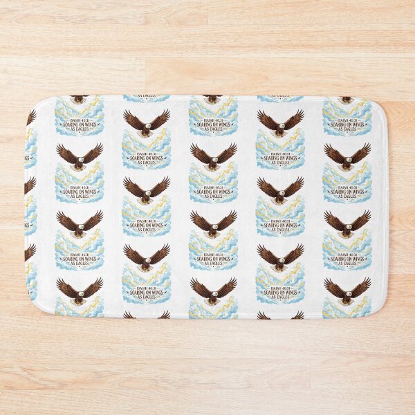 Item preview, Eagle soaring above clouds with Scripture-inspired by Isaiah 40:31 designed and sold by DVerse Studio.