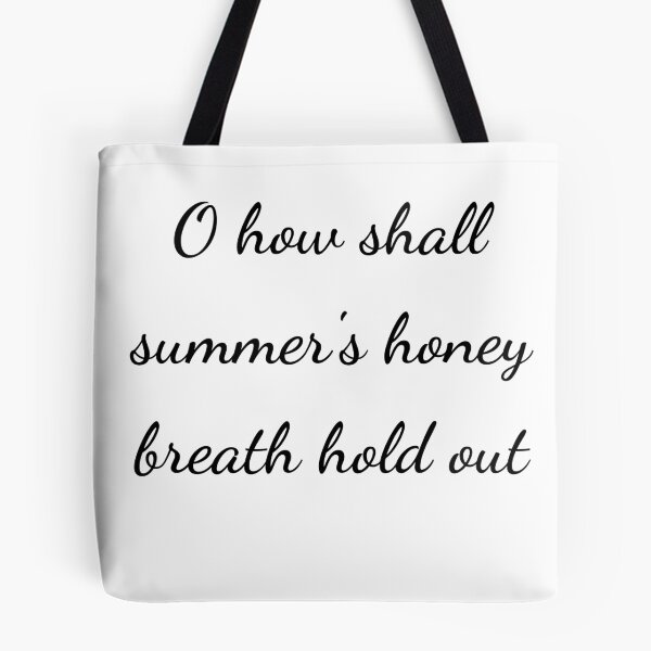 Item preview, “O how shall summer’s honey breath hold out” - handwriting black designed and sold by ariksworld.