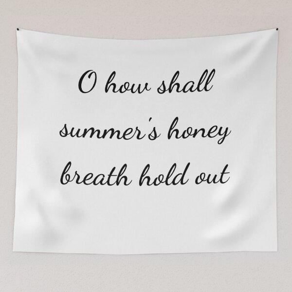 Item preview, “O how shall summer’s honey breath hold out” - handwriting black designed and sold by ariksworld.