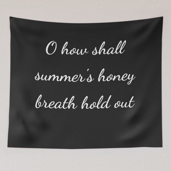 Item preview, “O how shall summer’s honey breath hold out” - handwriting white designed and sold by ariksworld.