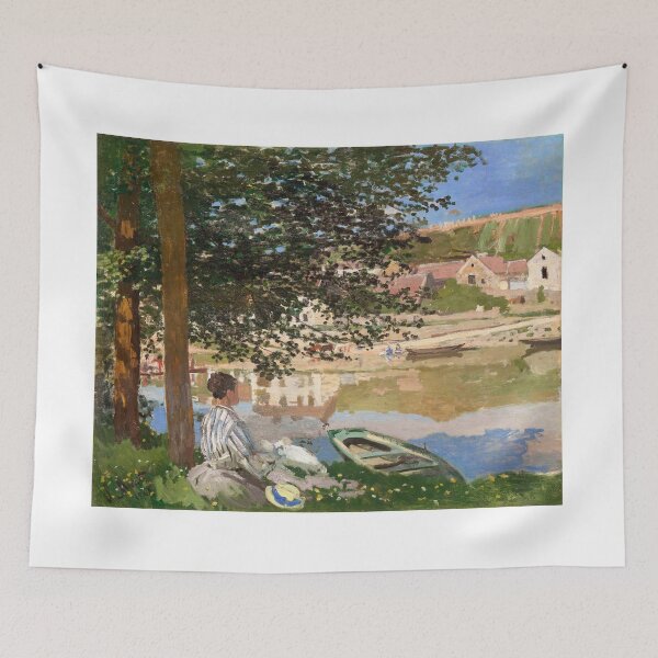 Item preview, River by Claude Monet Inspired Impressionist Landscape designed and sold by Matari-matari.