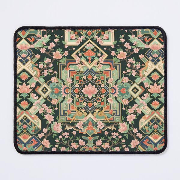 Item preview, Korean Traditional Dancheong Pattern with Spring Cherry Blossoms - Elegant Floral Art designed and sold by SOOstudio73.