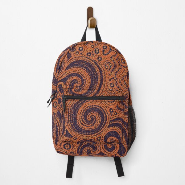Item preview, Terracotta Amber Indigo Swirl Pointillism Aboriginal Dot Art designed and sold by GrinGalore.