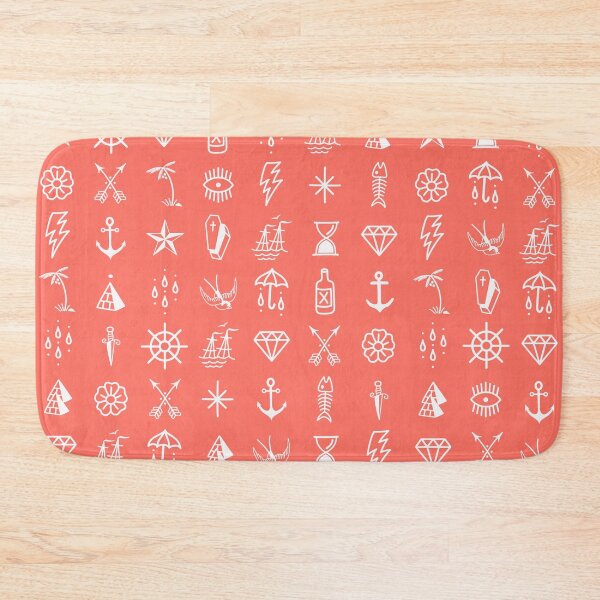 Item preview, Uncle Knuckles – White on Living Coral designed and sold by StudioNakamura.