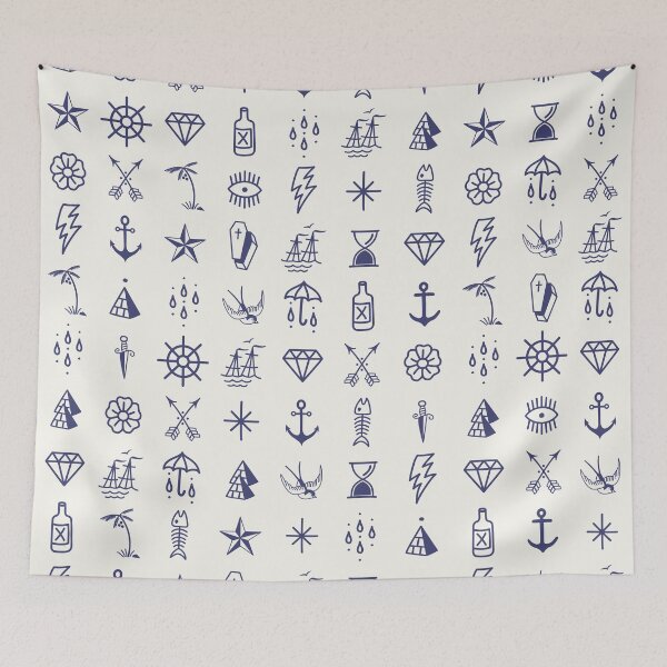 Item preview, Uncle Knuckles – Navy on Off White designed and sold by StudioNakamura.