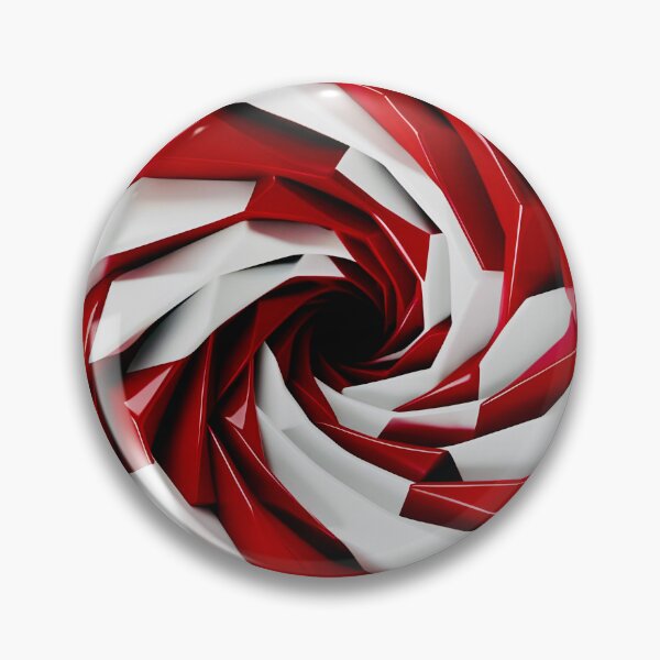 Item preview, Red and White Geometric Spiral designed and sold by Vicky Brago-Mitchell®.