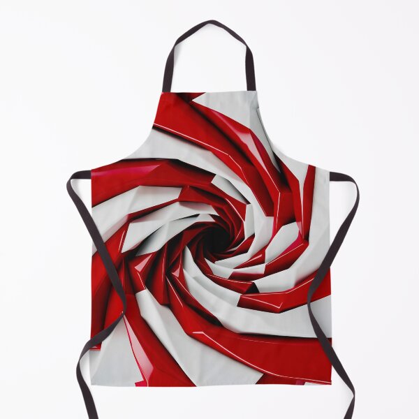 Item preview, Red and White Geometric Spiral designed and sold by Vicky Brago-Mitchell®.