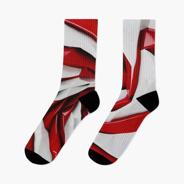 Item preview, Red and White Geometric Spiral designed and sold by Vicky Brago-Mitchell®.