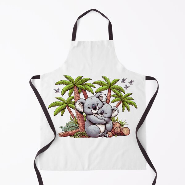 Item preview, Koala mother with baby under palm trees - birds in the sky designed and sold by Segasprojects.