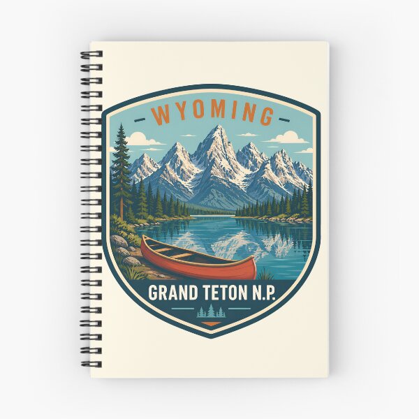 Item preview, Vintage Grand Teton NP Wyoming Canoe Badge designed and sold by Imaginationbeyond.