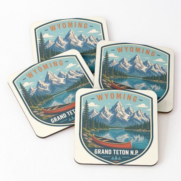 Item preview, Vintage Grand Teton NP Wyoming Canoe Badge designed and sold by Imaginationbeyond.