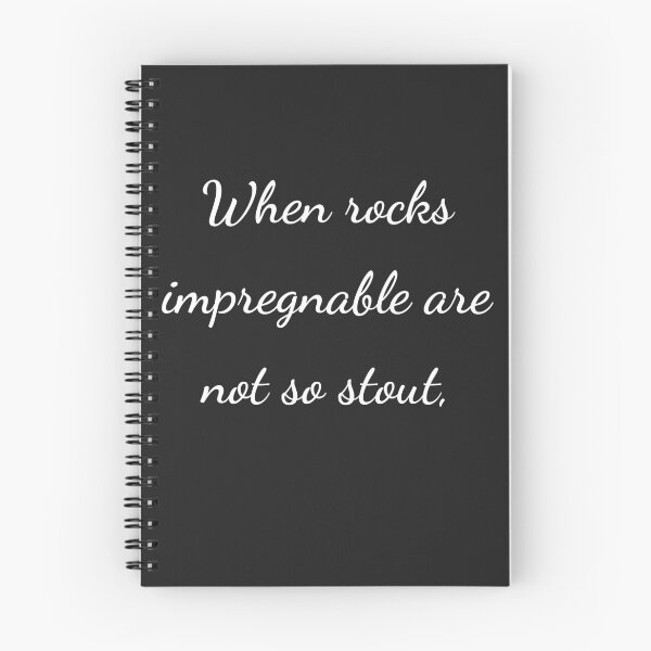 Item preview, “When rocks impregnable are not so stout,” - handwriting white designed and sold by ariksworld.