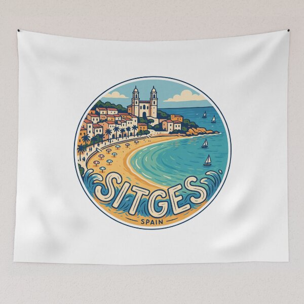 Item preview, Sitges España: Mediterranean Beach designed and sold by CircinusStore.