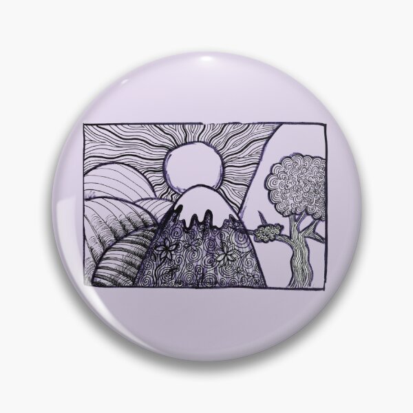 Item preview, Sketch Sunny Hillsides Black Blue Markers Lavender designed and sold by BOKEbyTC.